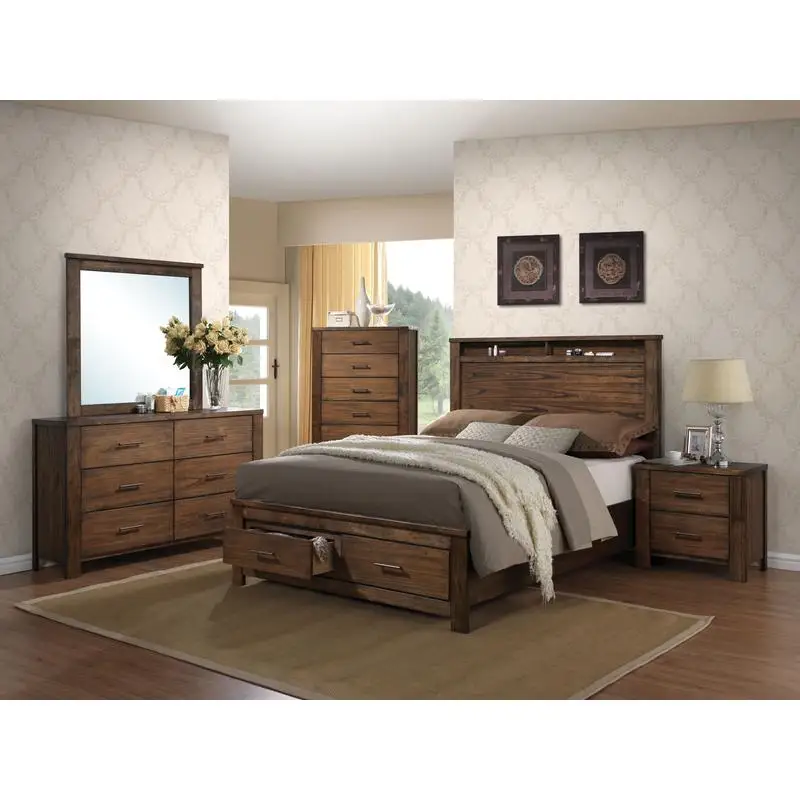 Oak Finish Ek Bed W… - image