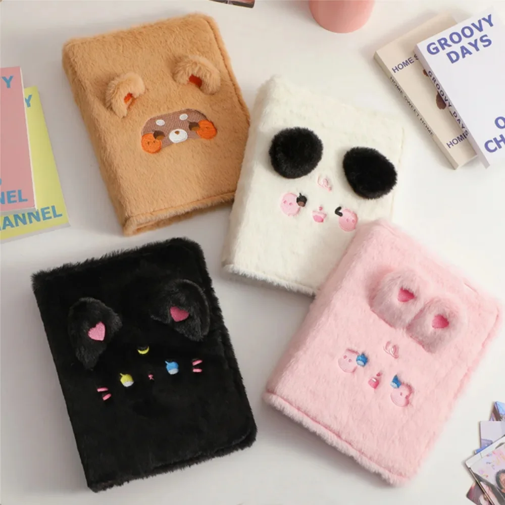 A6 Binder Photocard Holder Cute Plush Dog Cat Photo Album Kpop Idol Photocards Collect Book Student School Notebook Stationery