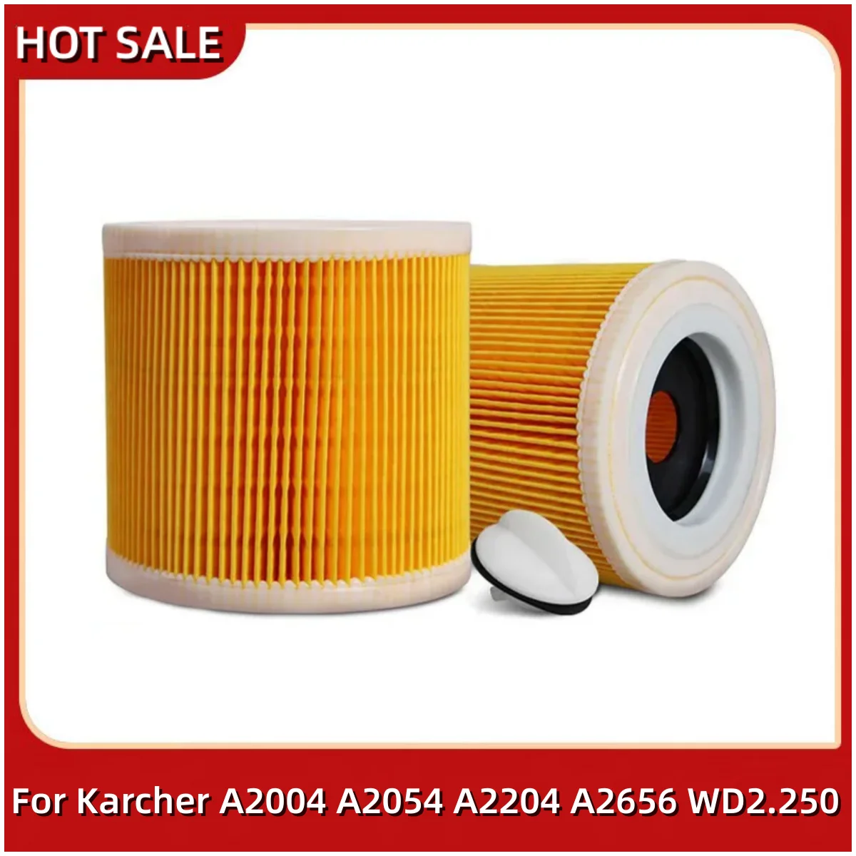 2 sztuk dla Karcher A2004 A2054 A2204 A2656 WD2.250 WD3.200 WD3 odkurzacz z filtrem Hepa na mokro i na sucho wymień części