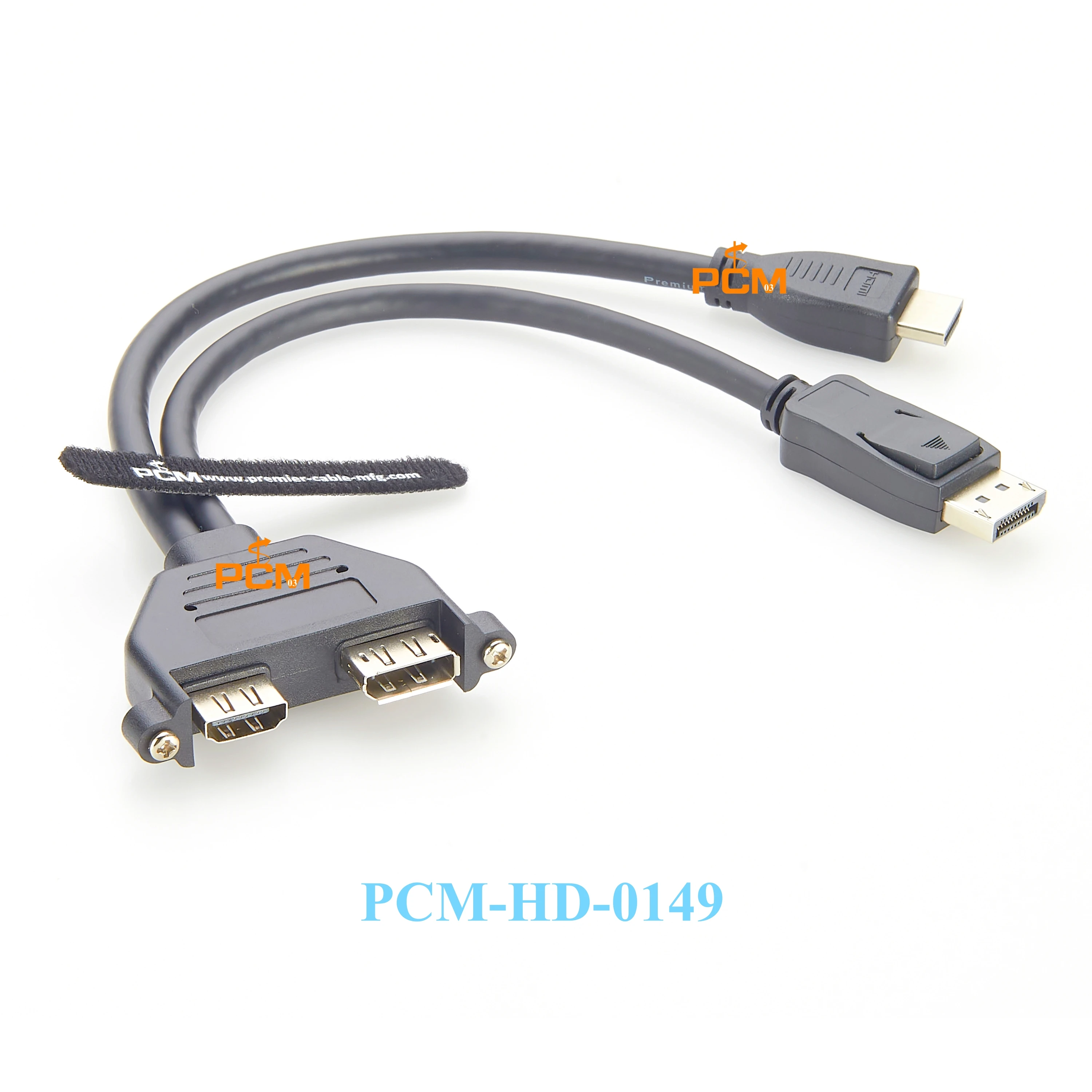 Cavo di prolunga per interfaccia multimediale ad alta definizione, 4K a 60 Hz, cavo UHD per montaggio a pannello Displayport con foro per vite