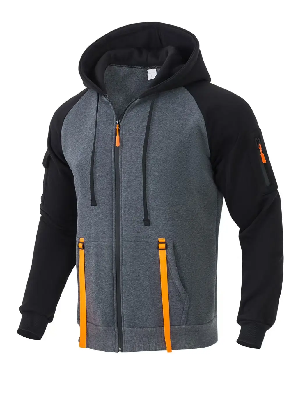 Autumn and winter men's sportswear long sleeved jacket hooded sweatshirt zipper closure jacket men's hooded sweatshirt casual sp