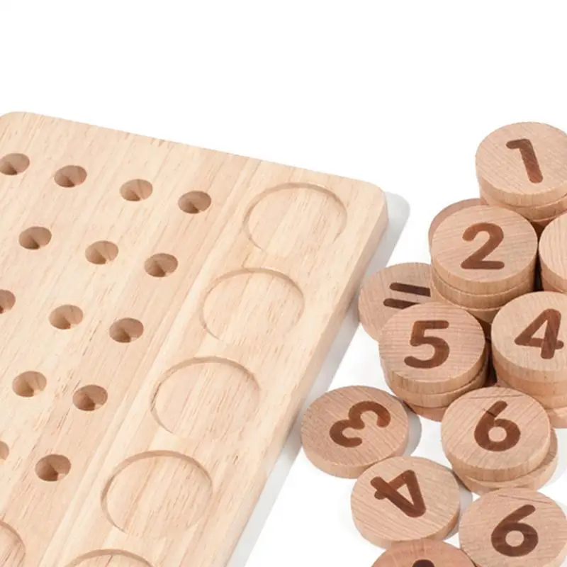 Liczenie Peg Board Drewniane edukacyjne zabawki do liczenia dla maluchów Kreatywne zajęcia w zakresie matematyki dla przedszkolaków dla szkoły domowej