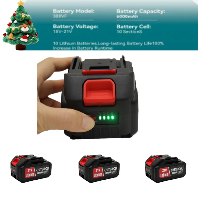 

Capacity Version: 21V 3000mAh Rechargeable Lithium Battery for Makita Power Tools, Fast Charging with LED Power Indicator,