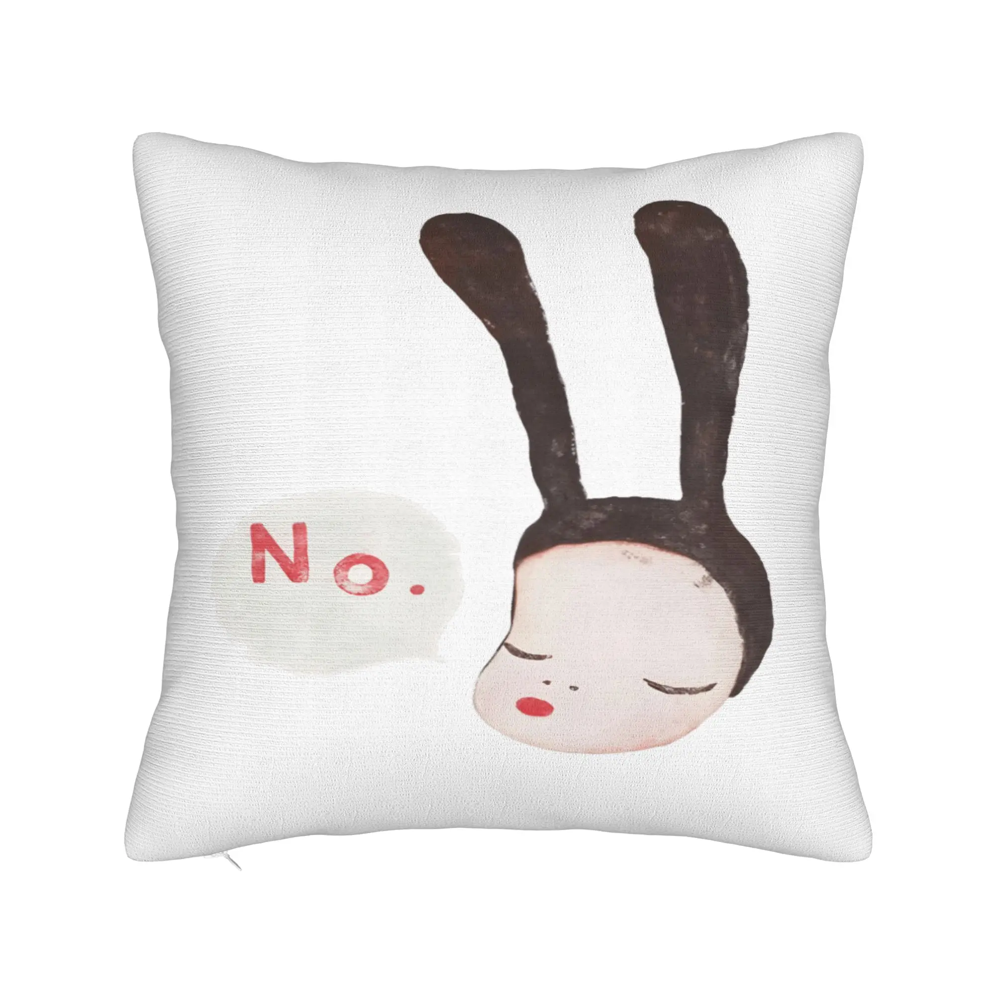 Y-Yoshitomo Nara Pillow Case no Square Pillow Cover For Sofa Bedroom Home Decor Cute Funny Pillowcases