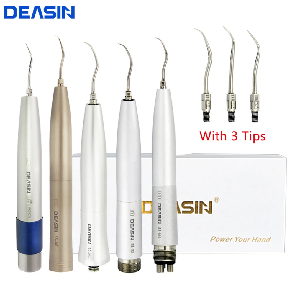 Dental M4/B2 Whitening Ultrasonic Piezo Air Scaler Handpiece For KAVO/NSK Stainless Steel Single Water Spray With 3 Scaling Tips