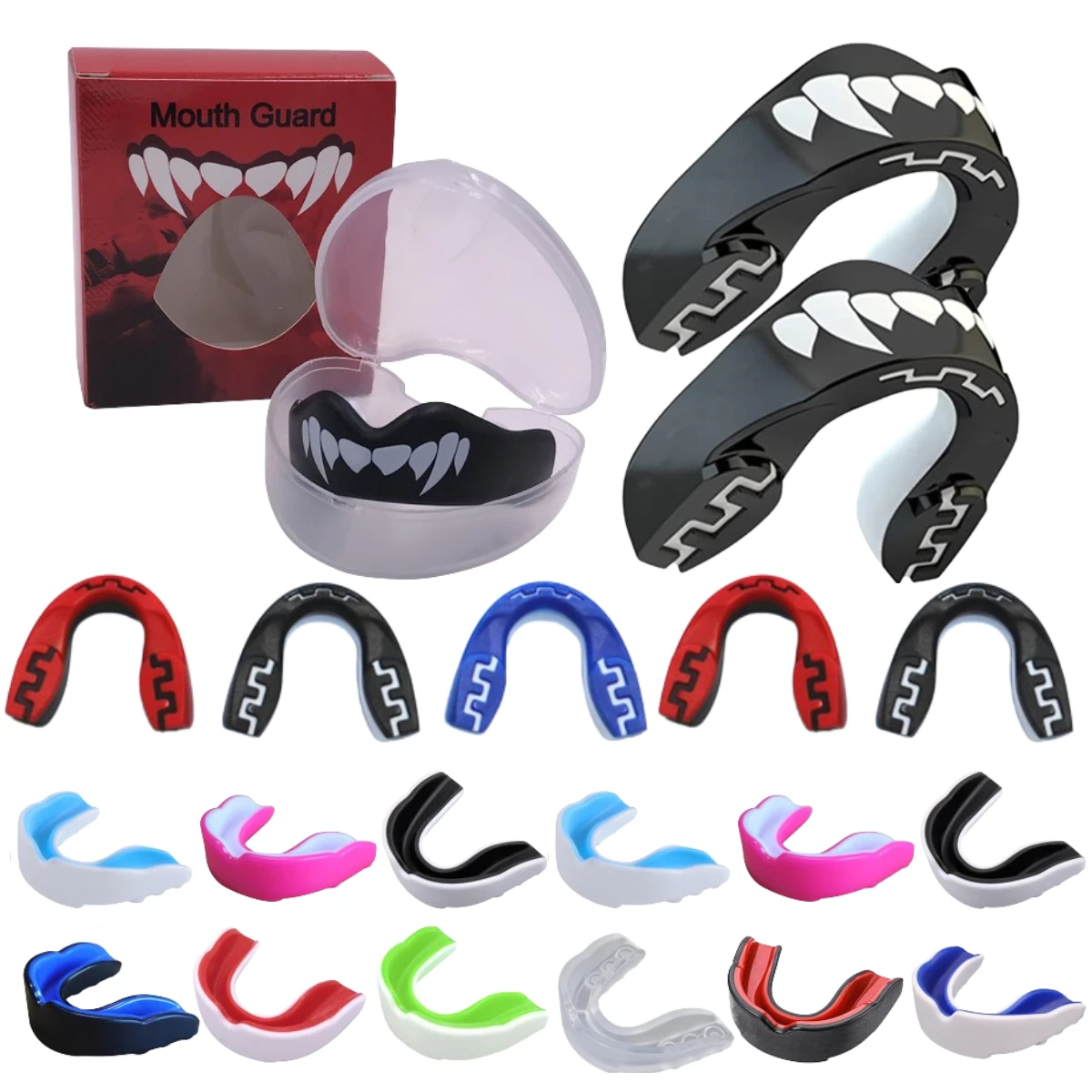 Professional Boxing Sports Mouthguard Boxing Mma Muay Thai Training Tooth Protection EVA Fighting Tooth Guard for Adult Children