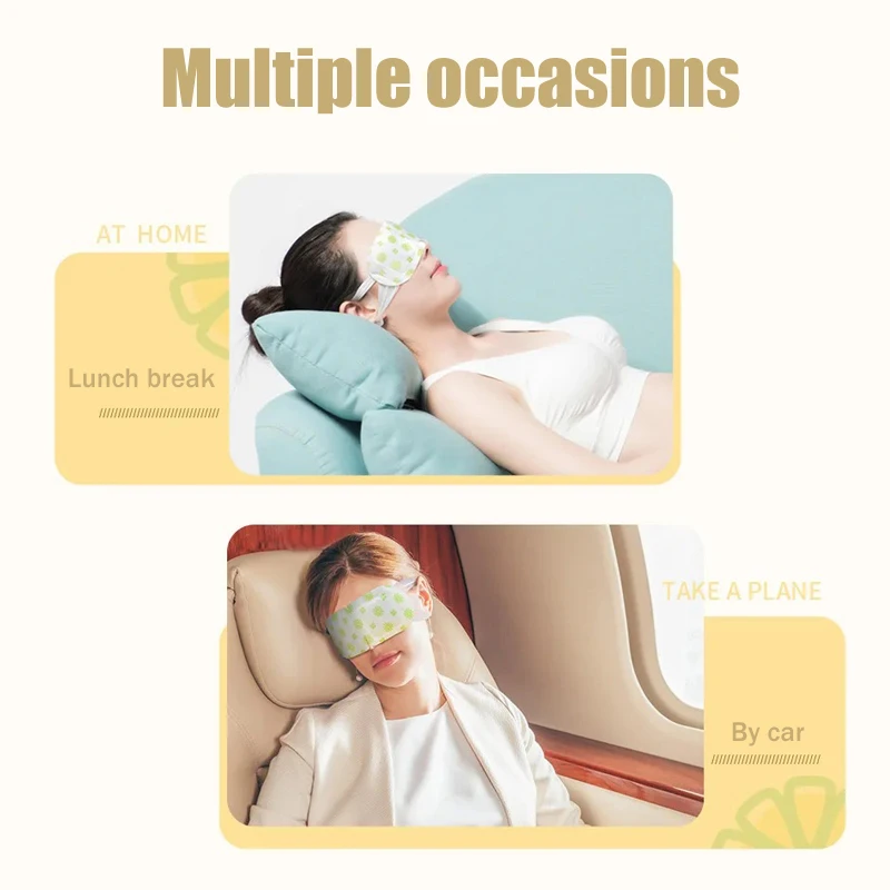 Disposable Steam Eye Mask Self-heating Eye Mask Sleep Eye Patch Hot Compress Eye Care SPA Relax Light Blocking Warm Eyes Sticker