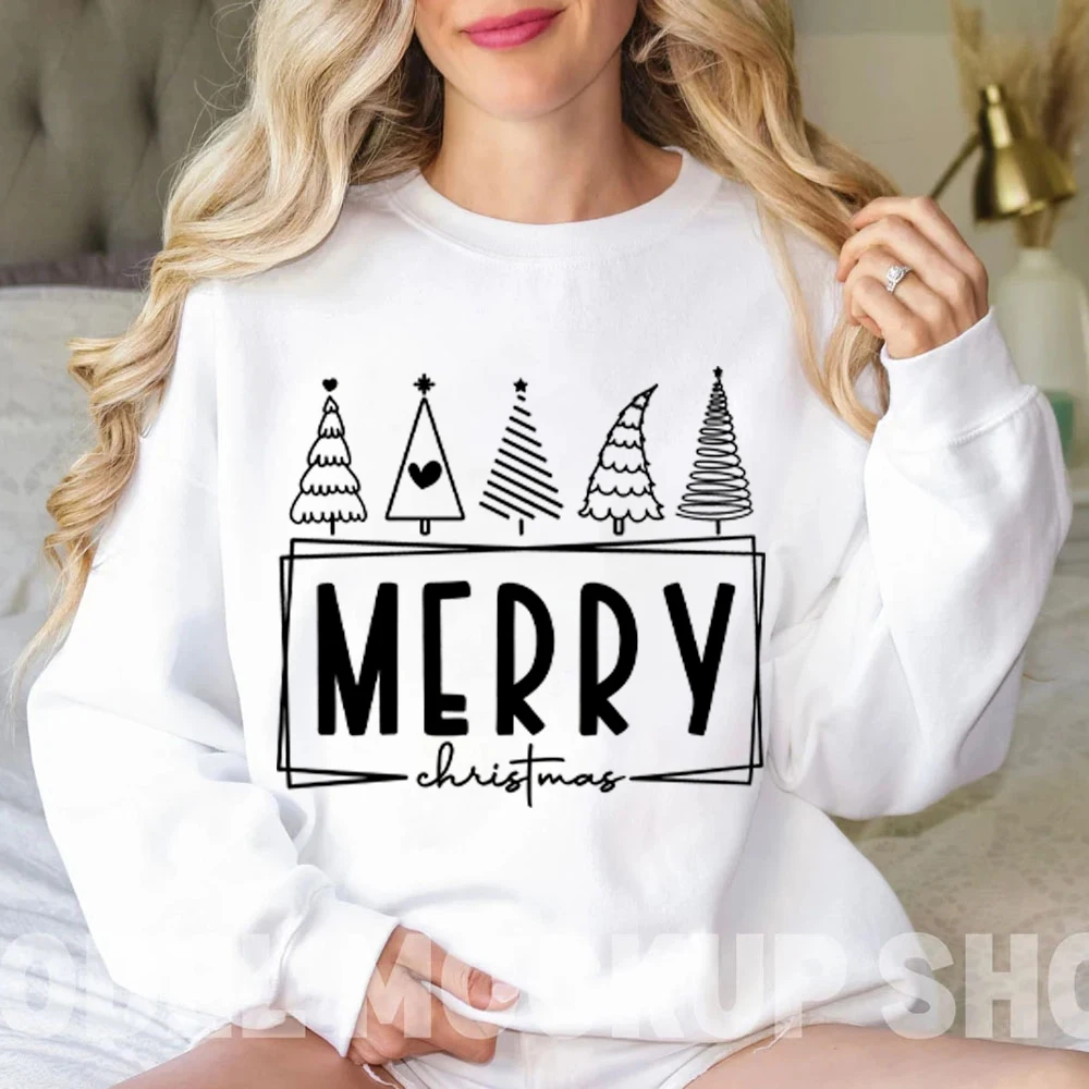 

Christmas Vibes Womens Clothes Merry Christmas Women's Clothing Funny Christmas Trees Women's Clothing Winter Women Sweatshirt's