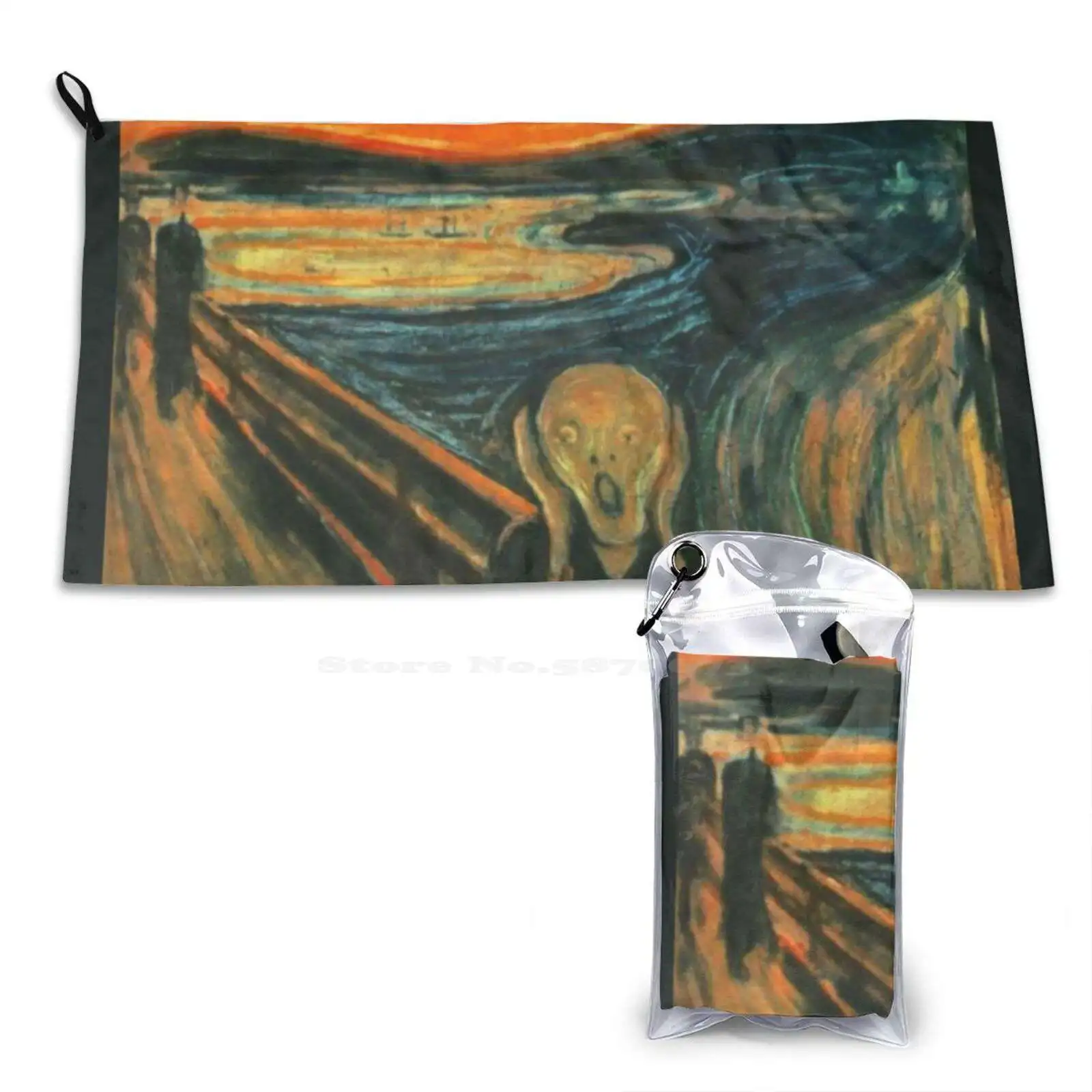 The Scream | An Icon Of Modern Art-- And Halloween Gym Outdoor Sports Fitness Towel Bath Washcloth The Scream By Edvard Munchs