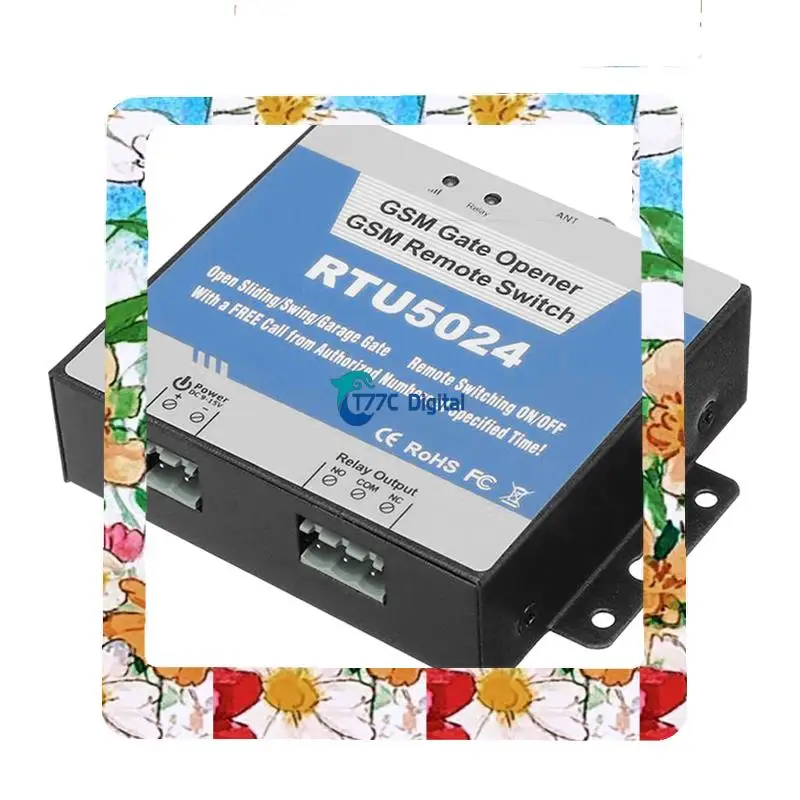 RTU5024 GSM ประตูรีเลย์สวิทช์รีโมทคอนโทรลไร้สายประตูเสาอากาศยาว 850/900 /1800/1900Mhz