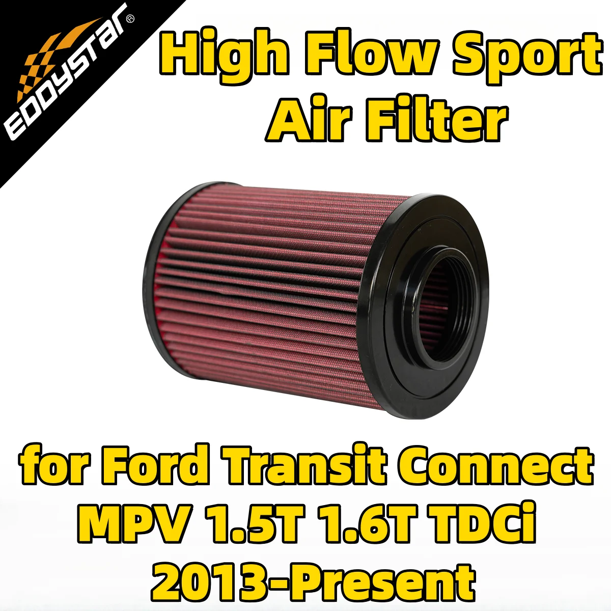 

Спортивный воздушный фильтр с высоким расходом для Ford Transit Connect MPV 1.5T 1.6T TDCi 2013 г., моющиеся гоночные впускные фильтры