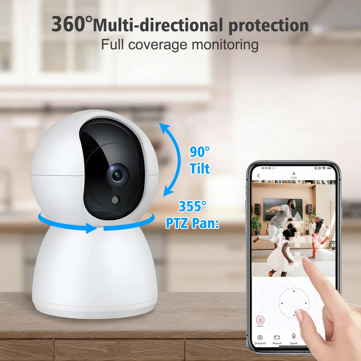 CM12 Wifi Cctv Camera Dual Lens 360 Degree Hd High Definition Bluetooth Wireless Outdoor Home Security Surveillance
