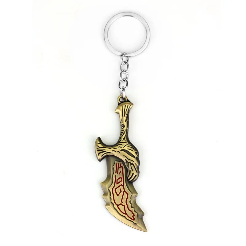 God of War Ragnarok Kratos The Blades of Chaos Leviathan Axe Blade of Olympus Keychain Necklace Game Cosplay Accessories Jewelry