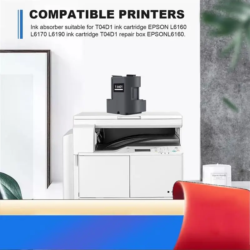

Подходит для Epson T04D1 L6178 L6168 L6160 L6170 Коробка для обслуживания картридж с чернилами для отработанных чернил (с чипом)-X62A