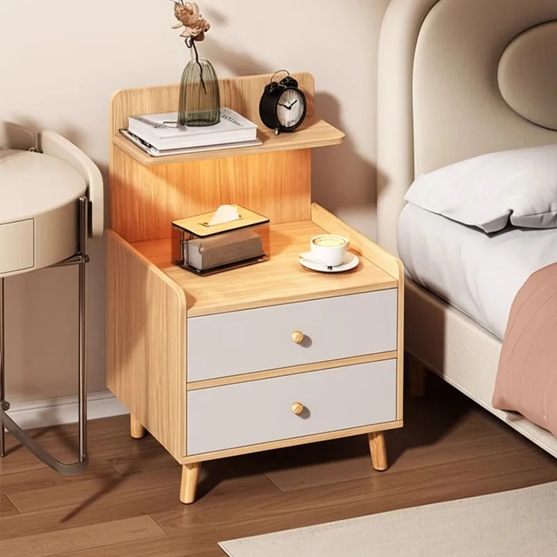 

DSA bedside table simple modern small household bedroom rack bedside rental room storage cabinet
