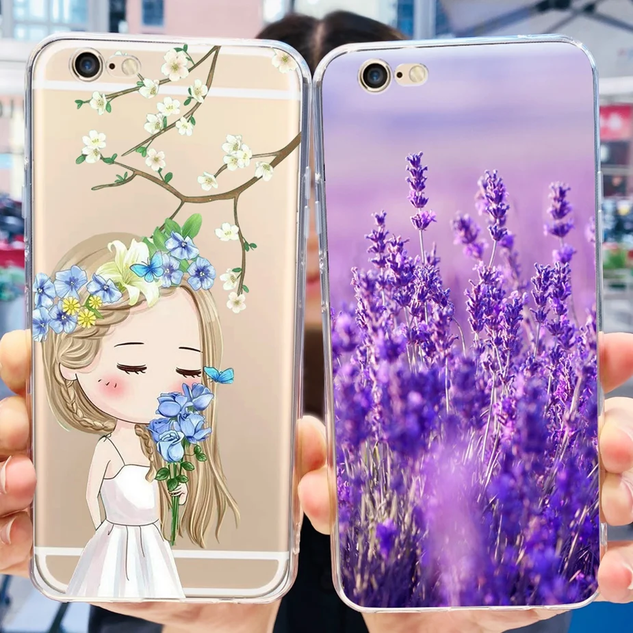 For Apple iPhone 6 6S Plus Case New Fashion Painted Cover Clear Silicone Phone Case For iPhone 6 Plus iPhone6 S Soft Fundas Capa