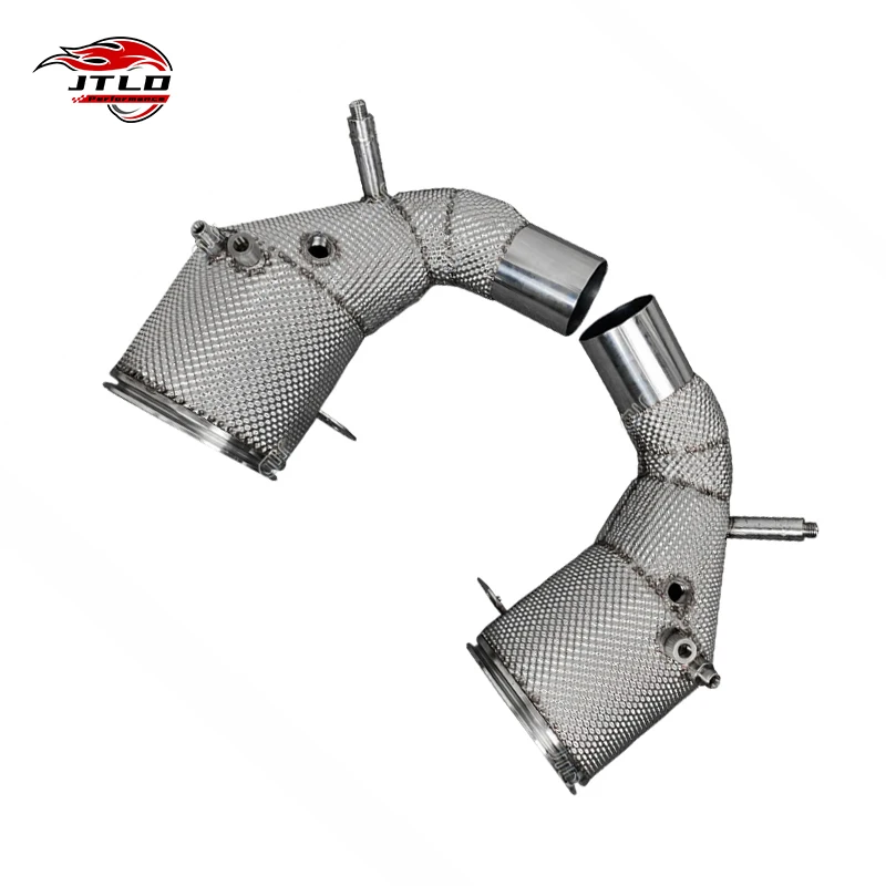 JTLD High Performance 304 Stainless Steel Downpipe For Porsche 992 Carrera 304SS Turbo Exhaust Pipes