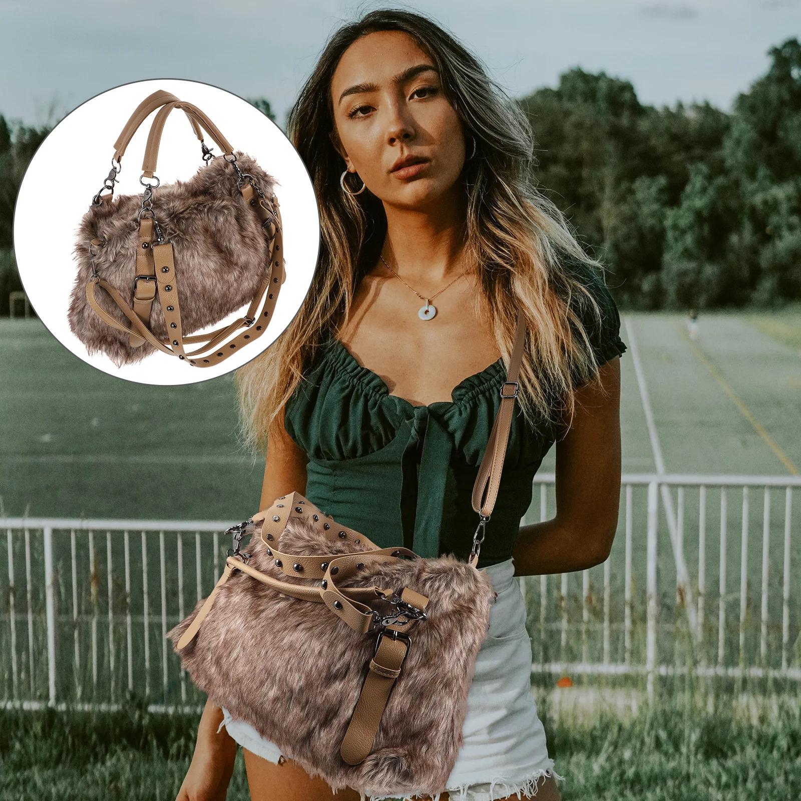 

1Pcs Soft Casual Crossbody Bag Women Shoulder Bag Large Capacity Handbag Outdoor Makeup Storage Pouch Outdoor Handbag