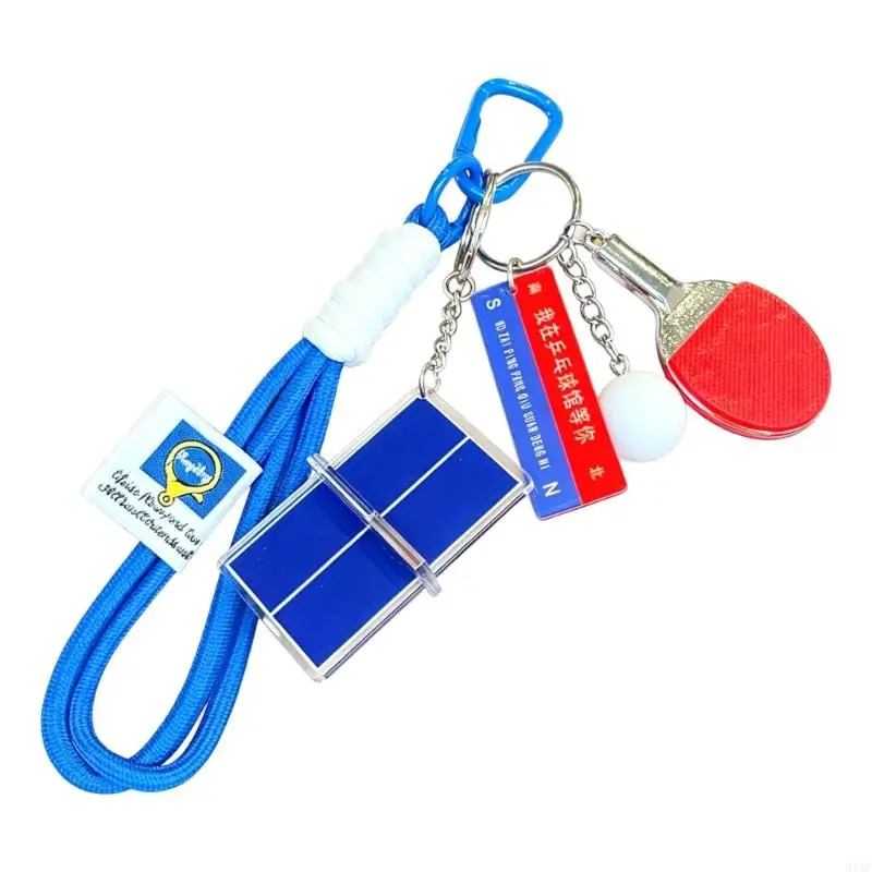 91AF Fashionable Badminton Charm Keychain Multipurpose Keyrings Accessory Holder Ornament Use As Bag Or Phone Decoration