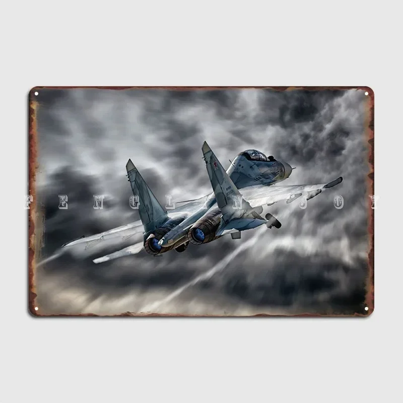 Russian Air Force Sukhoi Su-30 Poster Metal Plaque Club Home Mural Personalized Painting Décor Tin Sign Poster