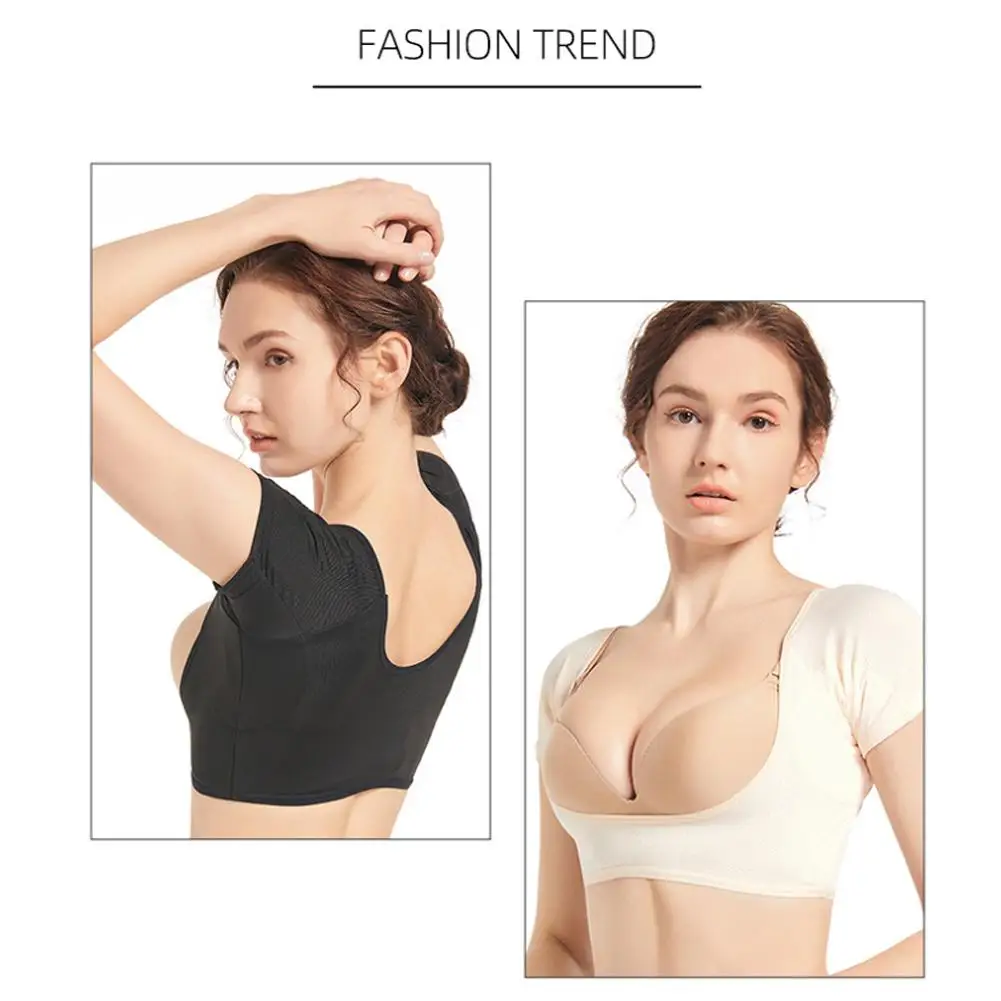 T-shirt Shaped Absorbent Pad Women Chest Support Absorb Sweat Underarm Sweat-free Steel reusable Sweat-absorbent Vest Deodorant