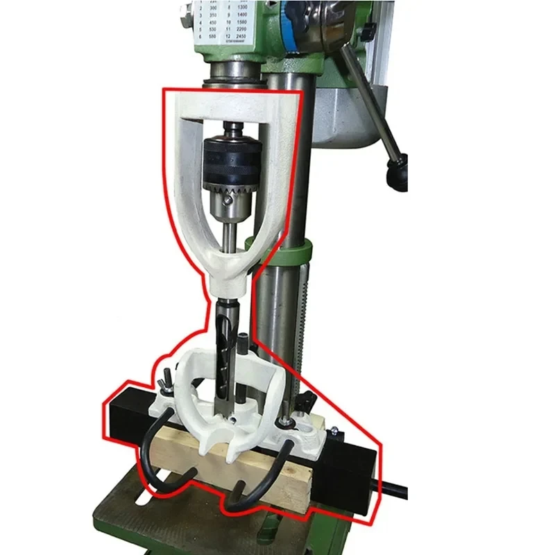 

2025 65MM Desktop Drill Bit Adapter Square Tenoning Machine Tenon Drilling Machine Fitting Square Hole Machine Bracket