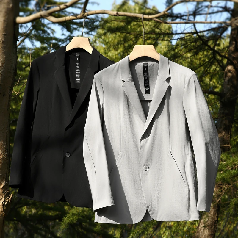 

Waterproof Men's Lightweight 3D Fit Suit Jaet Full Glue Sealing Outdoor Faionable Luxury Italian Sle Busin Casual