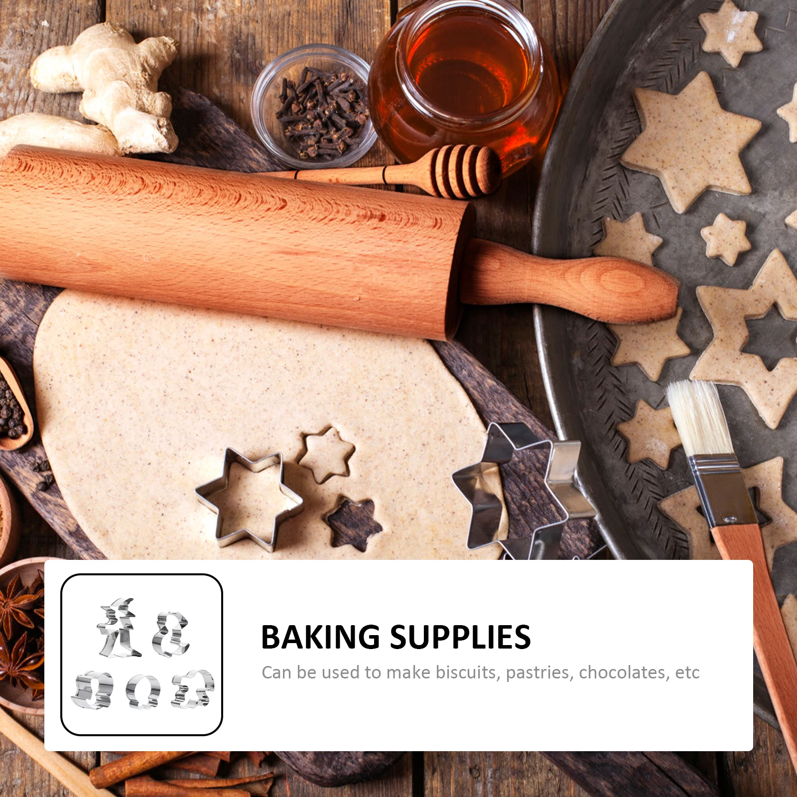 

5Pcs Stainless Steel Biscuit Molds Baking Accessories Halloween Patterns for Fun Baking