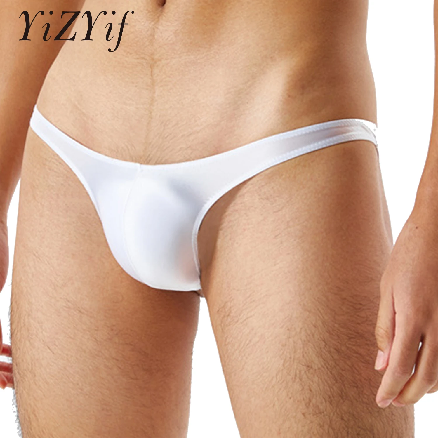 Men Bikini Briefs Sexy Underwear Briefs Men Glossy Bulge Pouch Thongs Underpants Male Panties Mens Briefs Gay Sexy Men Swimwear