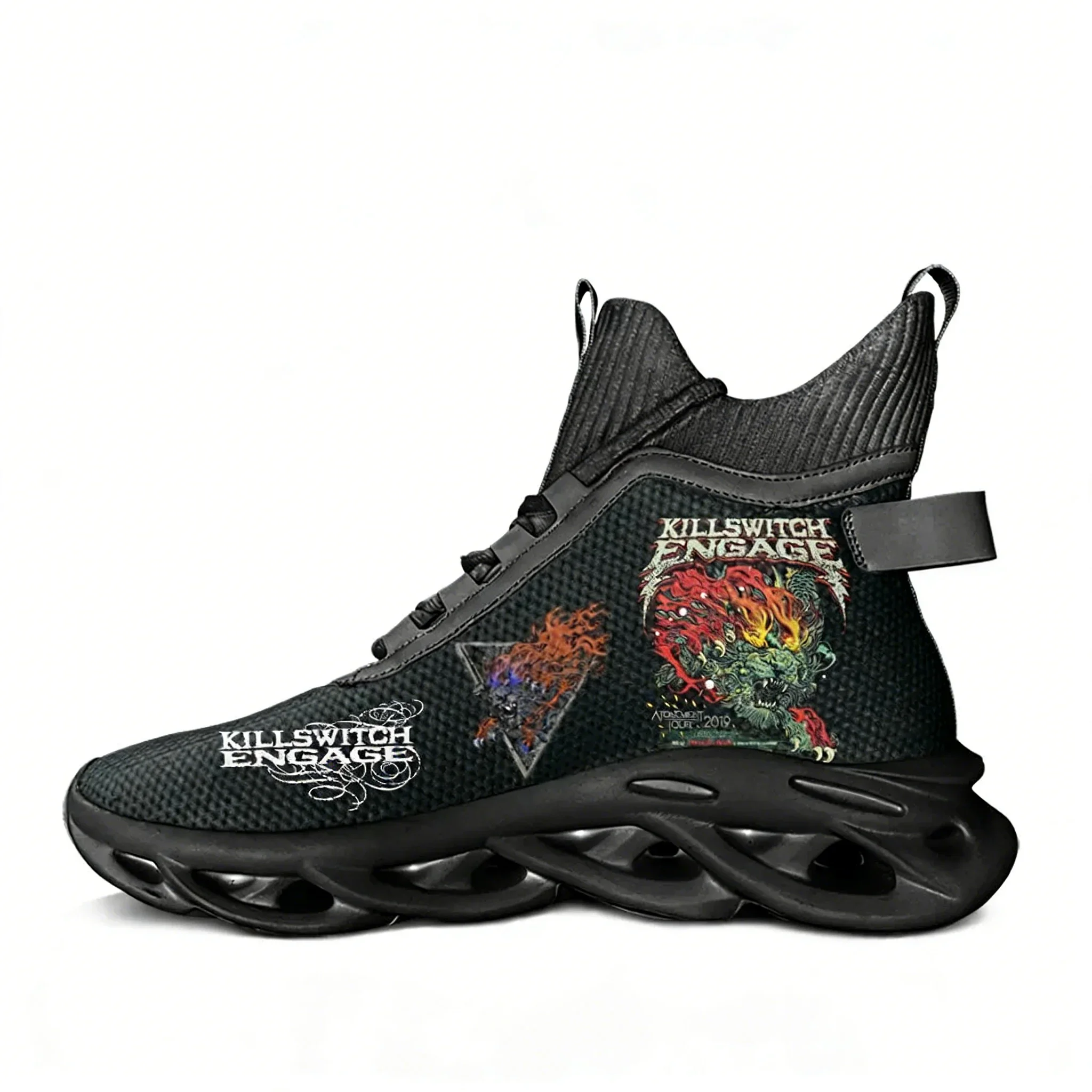 

Killswitchs Engages Band High Top Flats Sneakers Mens Womens Sports Hiking Travel Shoes Running Shoes Travel Custom Shoes