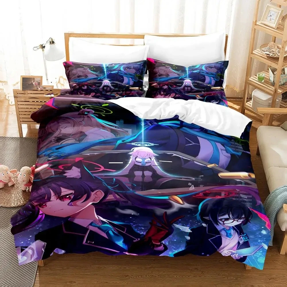 

New Blue Archive Bedding Set Single Twin Full Queen King Size Bed Set Adult Kid Bedroom Duvet cover Sets 3D Anime Bed Sheet Set