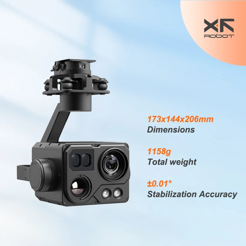 XF Z-9B Starlight Nachtzicht 30x Optische Zoom Licht Thermische Beeldvorming UAV Pod Camera met Laser-afstandsmeter en Verlichtingsmodule