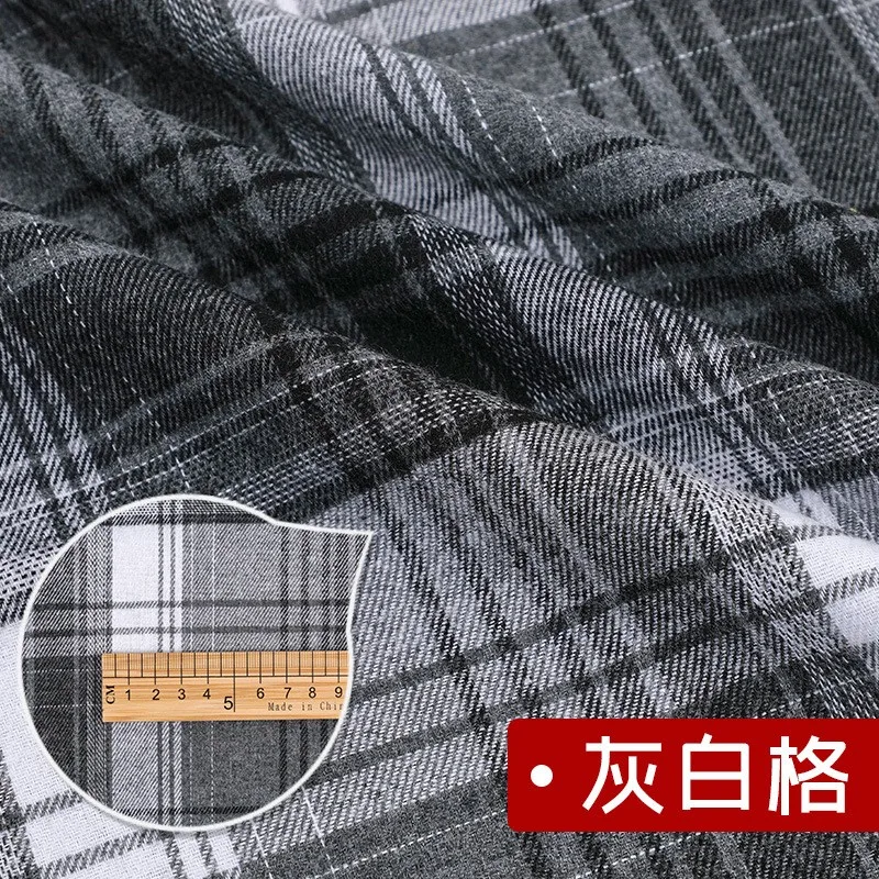 Hochwertiger schottischer Karo-Baumwollstoff zum Nähen von Damenröcken für Herbst und Winter, Tartan-Designerstoff, halber Meter. – Detail 16