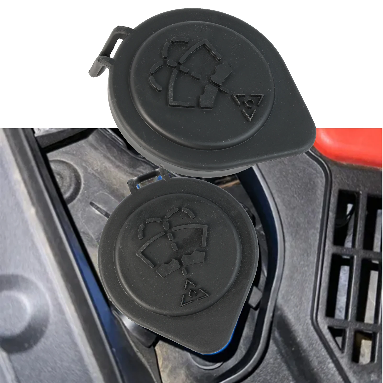 For BMW 1 2 3 4 5 6 7 8 Series X1 X2 X3 X4 X5 X6 Z3 Z4 Z8 Fluid Reservoir Cap Windshield Washer Tank Bottle Cover 61667264145