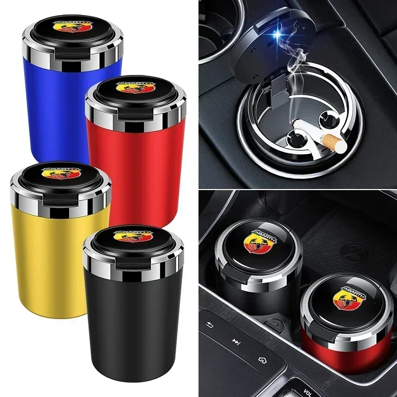Car Interior Decoration Led Lighting Car Ashtray For Abarth Freemont Strada 500x Grande Punto Ducato Stilo Palio Accessories