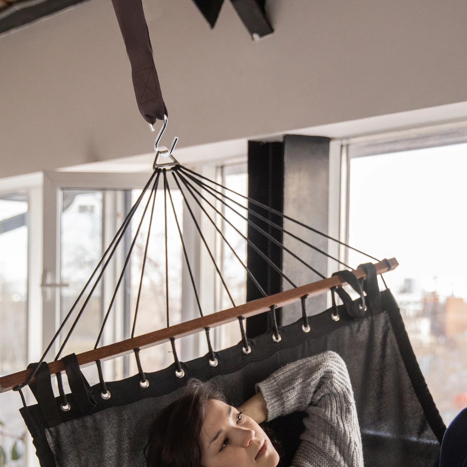 Juego de correas para colgar árboles, Material Premium, textura fuerte, No requiere perforación, Ideal para hamacas, columpios, correas para hamaca, 4 Uds.