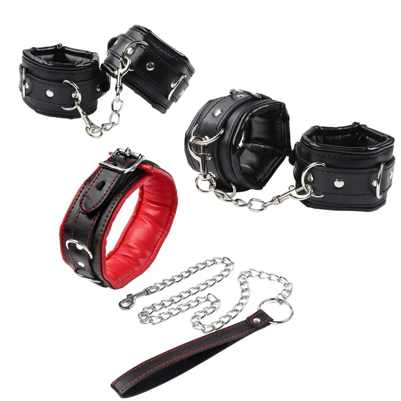 Premium BDSM Restraint Set Luxury Restraint BDSM Set Luxury handcuffs Collar Leash Submissive Ankle and Handcuffs Sex Toys