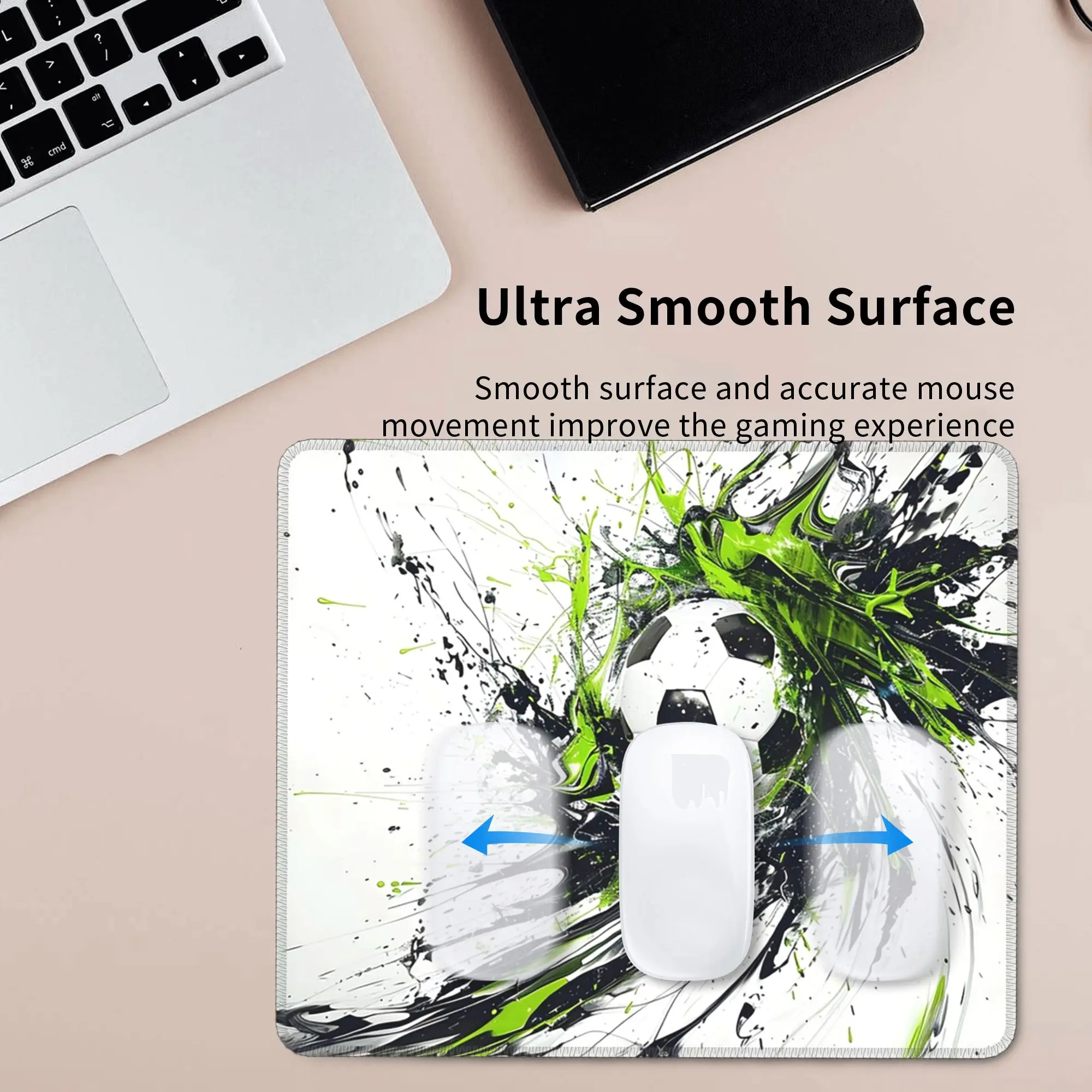 Abstract Colour Soccer Splash Ink Football Art Mouse Pad Computer Keyboard Mouse Mat Gaming PC Laptop Desk Mat Office Table Mats