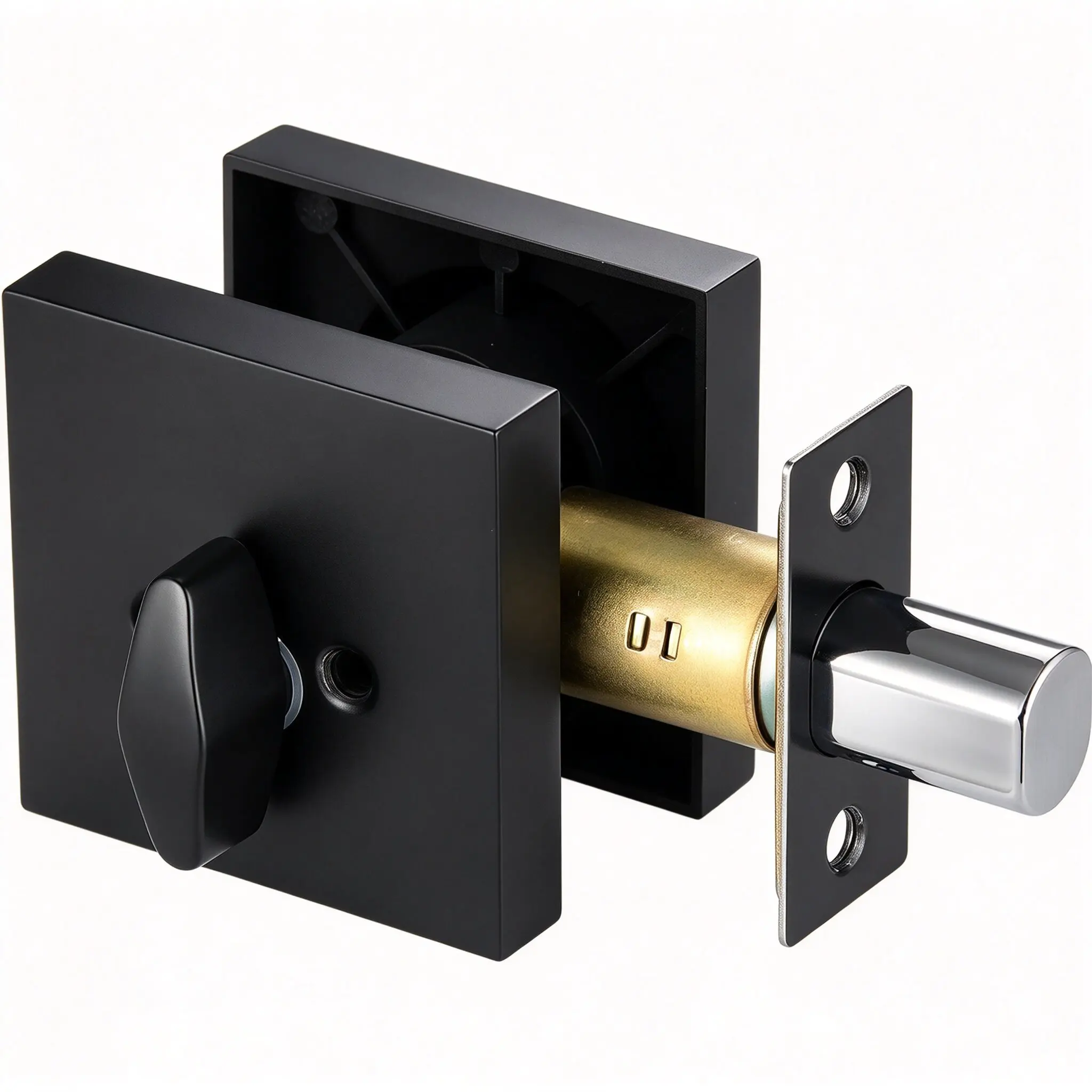 Deadbolt Lock With Keys Adjustable Matte Black Deadbolt Lock Single Cylinder Deadbolt Lock Solid Brass For Front Door Commercial