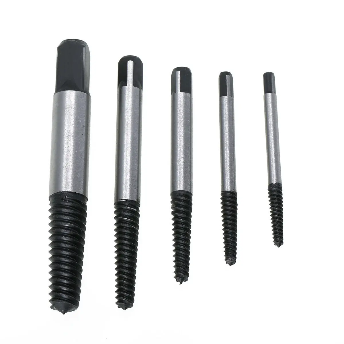 5Pcs/Set Steel Broken Speed Out Damaged Screw Extractor Drill Bit Guide Set Broken Bolt Remover Easy Out Set