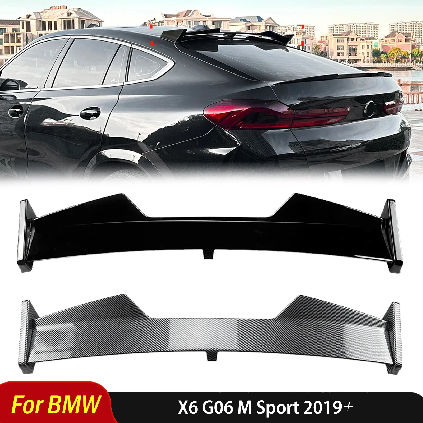 For BMW X6 G06 M Sport 2019+ Car Top Wing Spoiler Tail Rear Wing Splitter Auto Fixed Wind Wing Exterior Accessories Tuning Parts