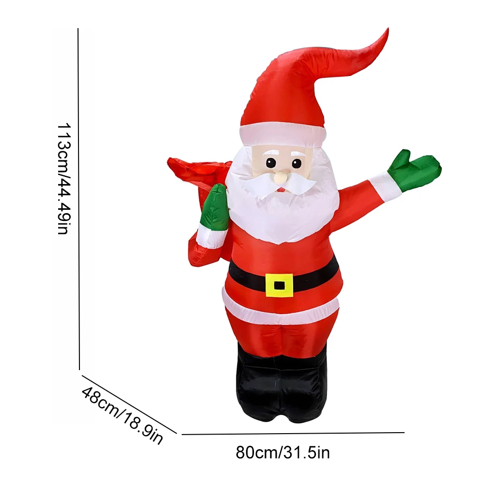 2.4GHZ Remote Control Inflatable Christmas Santa Claus USB Rechargeable Christmas Inflatable Santa Claus Christmas Gift for Kids