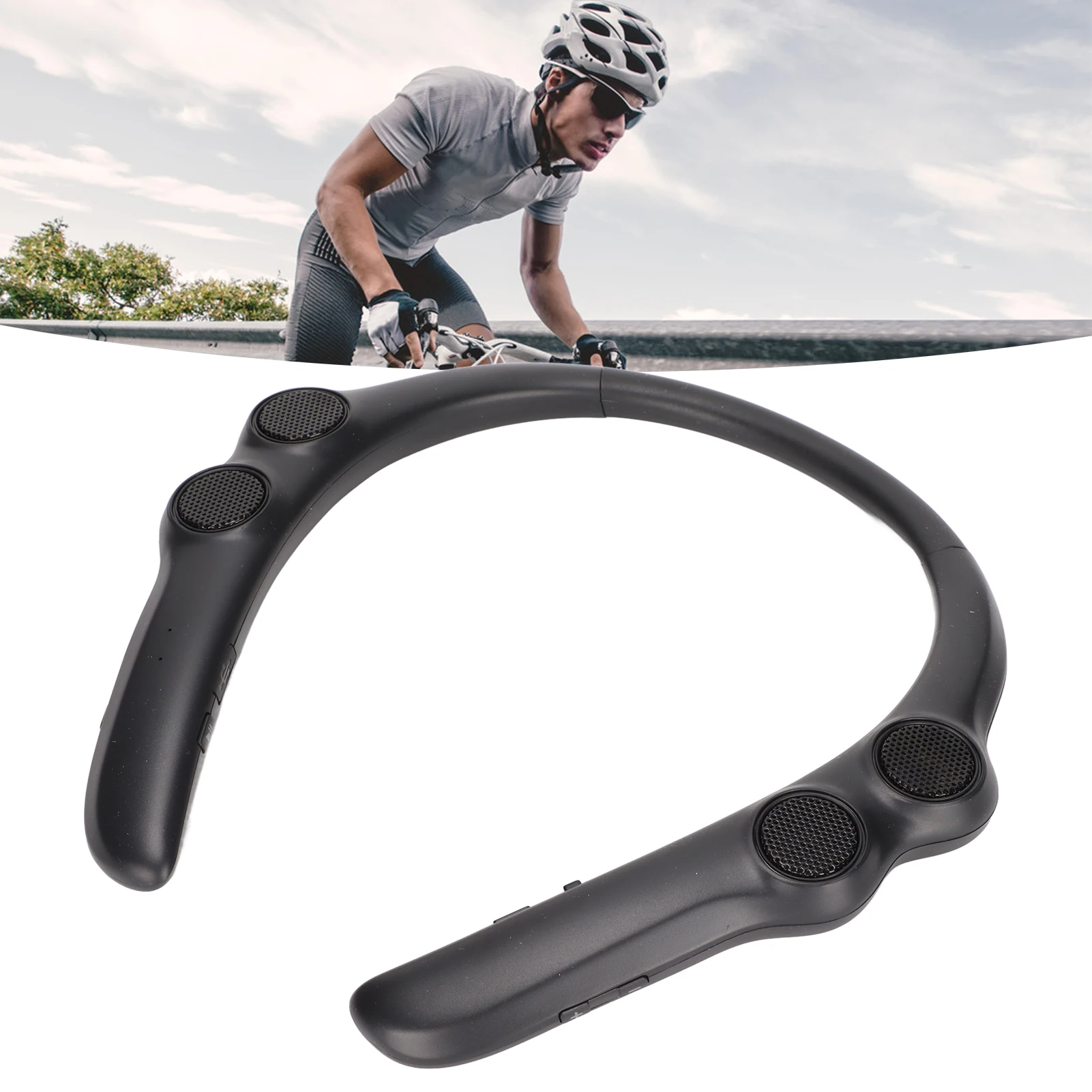 Bluetooth Neckband Headset 9D Cinema Sound Effect Wireless Neckband Headset Quick Pairing for Yoga for Fitness for Cycling