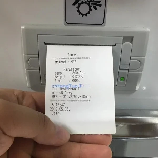 يتوافق مع مؤشر تدفق الذوبان MFR مع ASTM D1238 وISO 1133