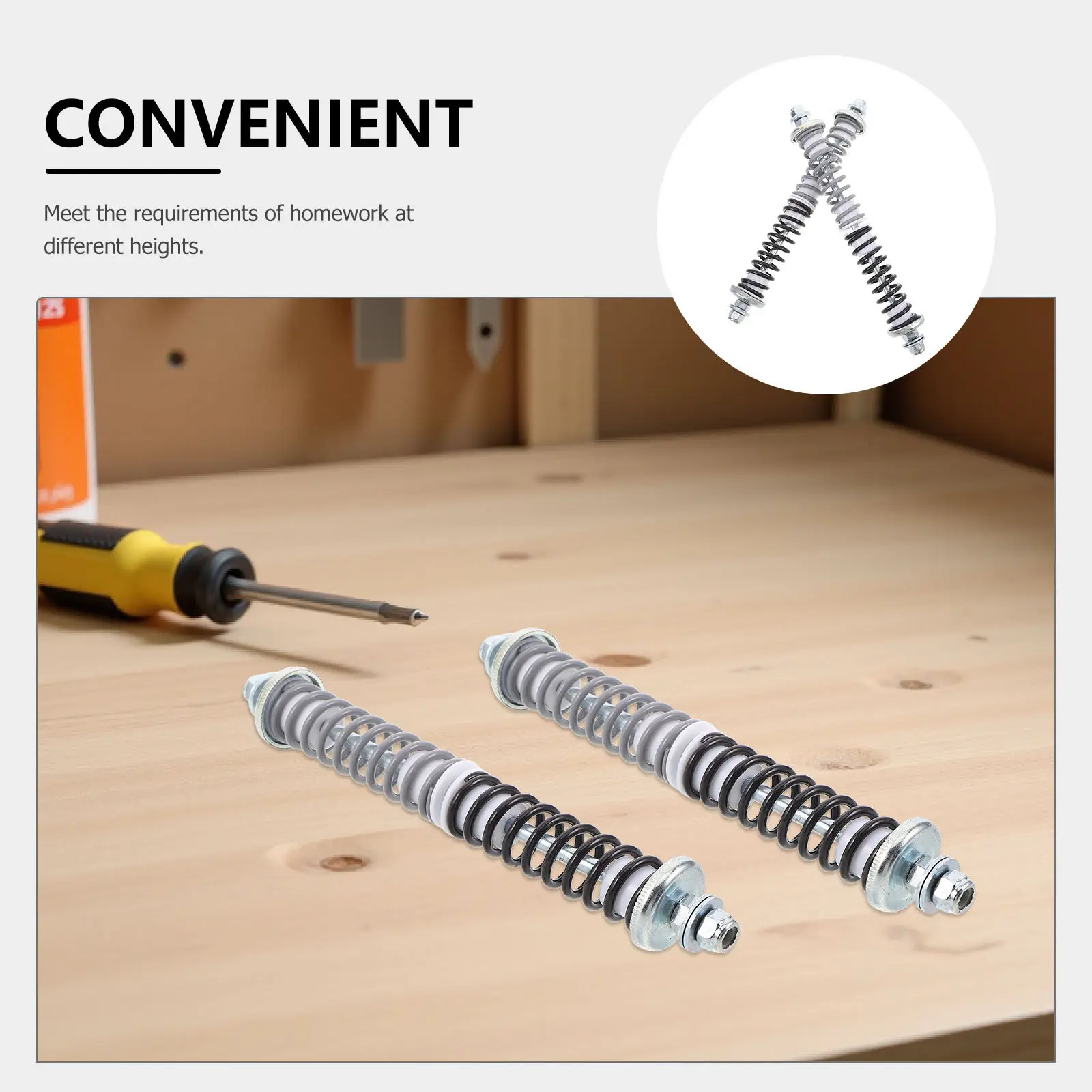 1Pair Heavy-Duty Stainless Steel Shock Absorbing Stilt Spring Replacement Drywall Stilts Ladder Stabilizer Retractable Ladder