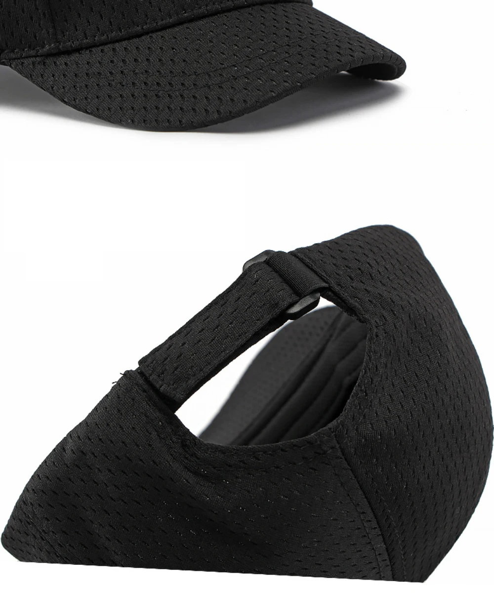 HT5121 Kurzschirmmütze für Herren und Damen, Unisex Frühling Sommer Atmungsaktive Trucker Mesh Snapback Kappe, Verstellbare Baseballkappe für Männer und Frauen – Detail 4