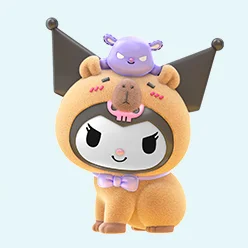 Original sanrio golfinho série bloco de construção montagem garagem kit anime caixa cega brinquedo gues caixa mistério surpresa presentes aniversário