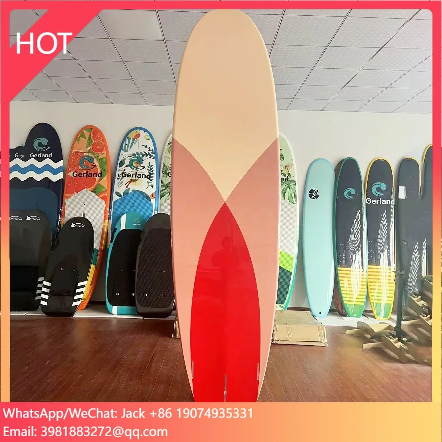 Factory EPS Epoxy Resin Fiber Glass SUP Paddle Board Customize Stand up Paddle Board Surfboard