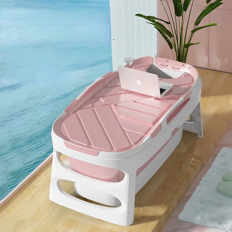 Freestanding Bath 1.13MHome Bathtub for AdultsMulti-function Bath BasinConvenient Folding Bath BucketStable Load-bearing