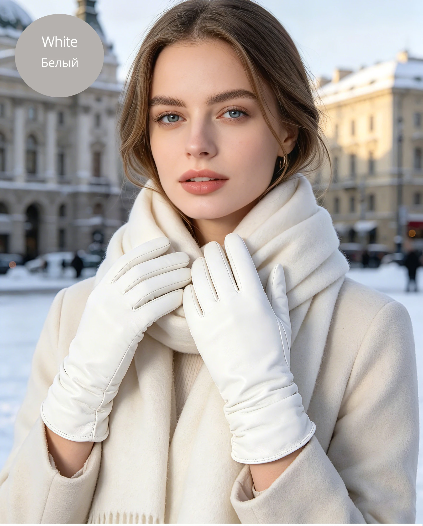 Simple Women's Gloves Winter Warm Plus Velvet Short Thin Touch Screen Gloves Driving Color Women's Leather Gloves High Quality